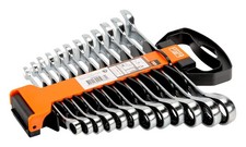Bahco 1RM/SH12 Combination Ratchet Spanner Set, metric. 12 pieces, 8-19mm