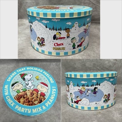 2024 PEANUTS SNOOPY CHEX MIX HOLIDAY COLLECTIBLE TIN GENERAL MILLS