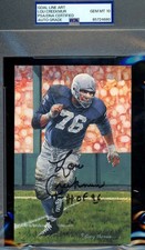 Lou Creekmur Gem Mint 10 PSA DNA Autograph Goal Line Art Card GLAC Signed HOF 96