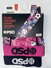 PSD Boxer Briefs 2 Pack Youth Small Athletic Wear Brand New