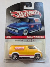 HOT WHEELS DELIVERY  #20/34  Custom '77 DODGE Van *Yellow* Conoco Real Riders