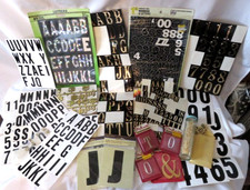 NEW Hy-Ko Vinyl Numbers and Letters Different sizes-Self Adhesive Lot-over 400 