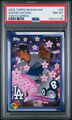 2025 TOPPS TAKASHI MURAKAMI MLB WORLD TOUR TOKYO SERIES #25 SHOHEI OHTANI PSA 8