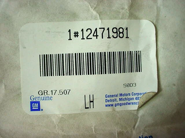 Kit Moldura Puerta Trasera GMC Jimmy 2x2 1996-1997 LH 2 Piezas Inserto GM 12471981 L1 Foto 4 de 4