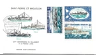 1971 SAINT-PIERRE ET MIQUELON,FRANCE, FIRST DAY COVER 3 STAMPS JOINED FREE FRENC