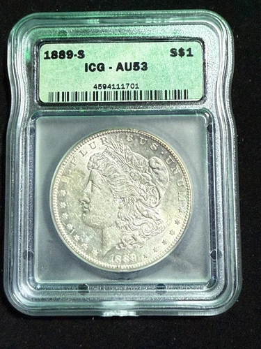 1889 S MORGAN DOLLAR ICG AU53