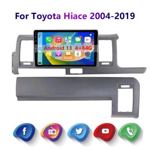 8+128GB Carplay Car Stereo Radio Android 13 For Toyota Hiace 2004-19 GPS Nav+CAM - Picture 3 of 20