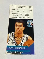 Charlotte Hornets Indiana Pacers NBA Ticket Stub #4 4-6-94 Reggie Miller Curry