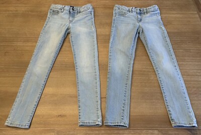 Short En Jean Délavé Bleu Gymboree Pour Fille - Taille 7 Avec Taille Ajustable - Occasion Bon état