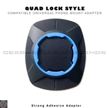 Quad Lock Compatible Universal Phone Adapter - Black w/Blue Edges Free Shipping