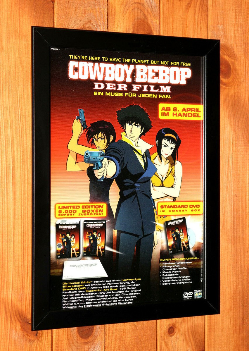 【美品】ポスター・カード付きCowboyBebop イラストレーション Cowboy Bebop The Movie Anime Manga Promo Mini Poster / Ad Page Art
