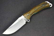 2018 Busse Custom Park Ranger .155" Satin Blade, Full Spalted Maple Wood Handle