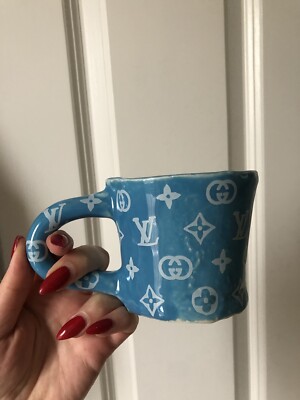 RAPIDITAS STUDIO MASSGESCHNEIDERT 1 von 1 SELTEN BLAU LOGODRUCK TASSE GRIFF