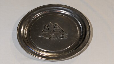 Tall Sailing Ship Pewter Plate 11