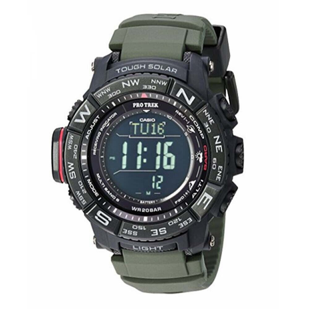 美品 CASIO PRO TREK PRW-3510Y-8CR Casio Pro Trek Solar Powered WR20 Mens Watch PRW-3510Y-8CR New