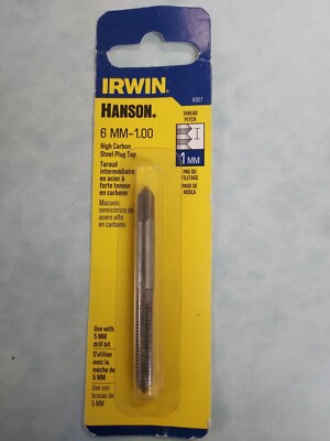 Irwin Hanson High Carbon Steel Metric Plug Tap 6 - 1.00 Mm 1 Pc 8327
