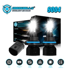 9004 LED Headlight Bulbs High/Low Dual Beam 6000K For Ford Mustang 1987-1993