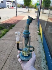 9 '' Hookah Glass Bong Heavy Glass Water Pipe Bubbler Glass Rig With Bowl