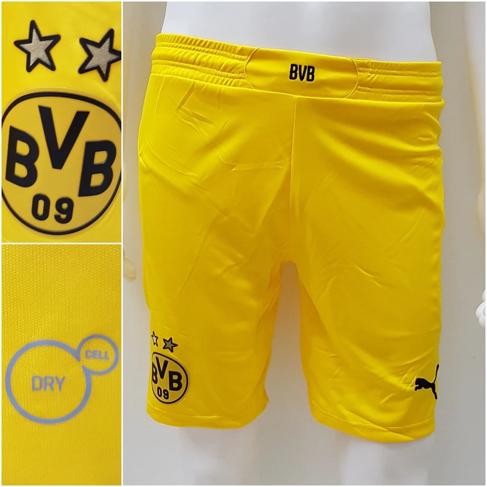 PUMA BVB 09 Borussia Dortmund Hose Short gelb Auswärts S M L XL XXL O114-117