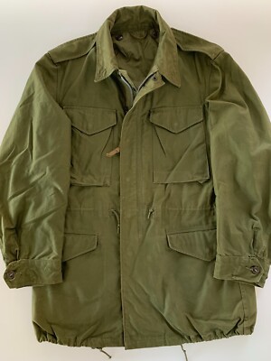 VTG Old M1951 M51 Field Jacket Coat OD OG107 Small Vietnam Korea