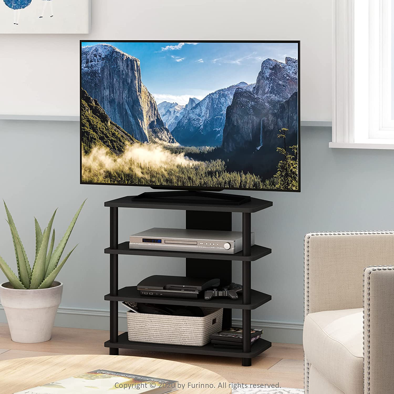 Storage Table Entertainment Easy Assembly Home Furniture Dec