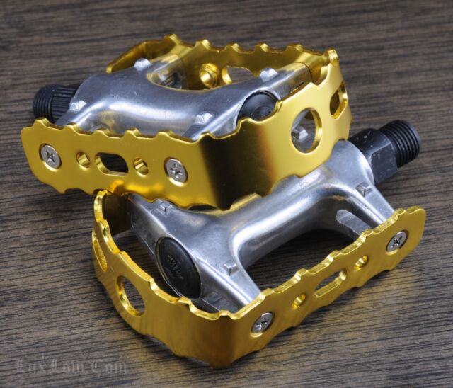 gold bmx pedals