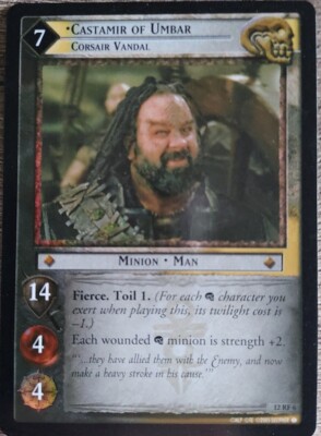 Castamir of Umbar 12RF6 - Rare Foil Lord of the Rings TDC