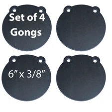 AR500 Steel Shooting Targets Lot of 4  6" x 3/8" Gong Tactical Scorpion Gear