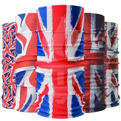 Union Jack UK Flag Biker Balaclava Neck Tube Warmer Snood Mask Bandana Scarf MOD
