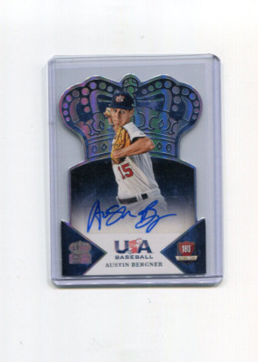 2015 USA Baseball Crown Royale 18U National Team Austin Bergner Auto 53/99