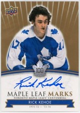 Rick Kehoe 2017-18 UD Centennial Maple Leafs Marks Autograph #MLM-RK