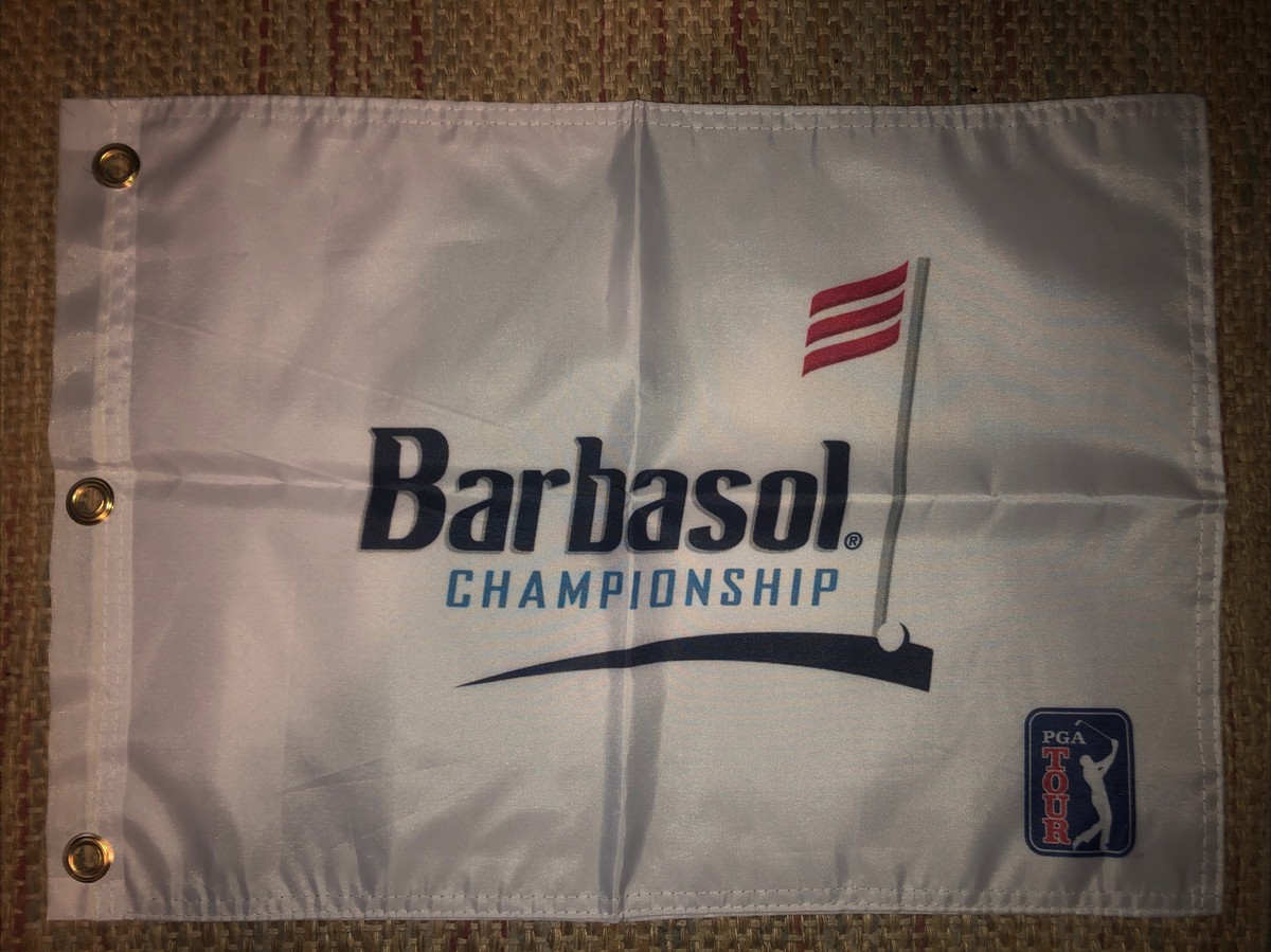 PGA TOUR BARBASOL CHAMPIONSHIP PIN FLAG WITH GROMMETS FREE SHIP AUTOS