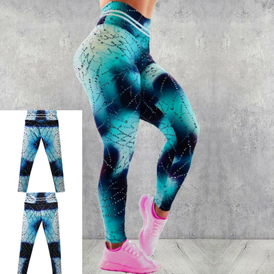 3D Women Ruching Push Up Leggings Yoga 