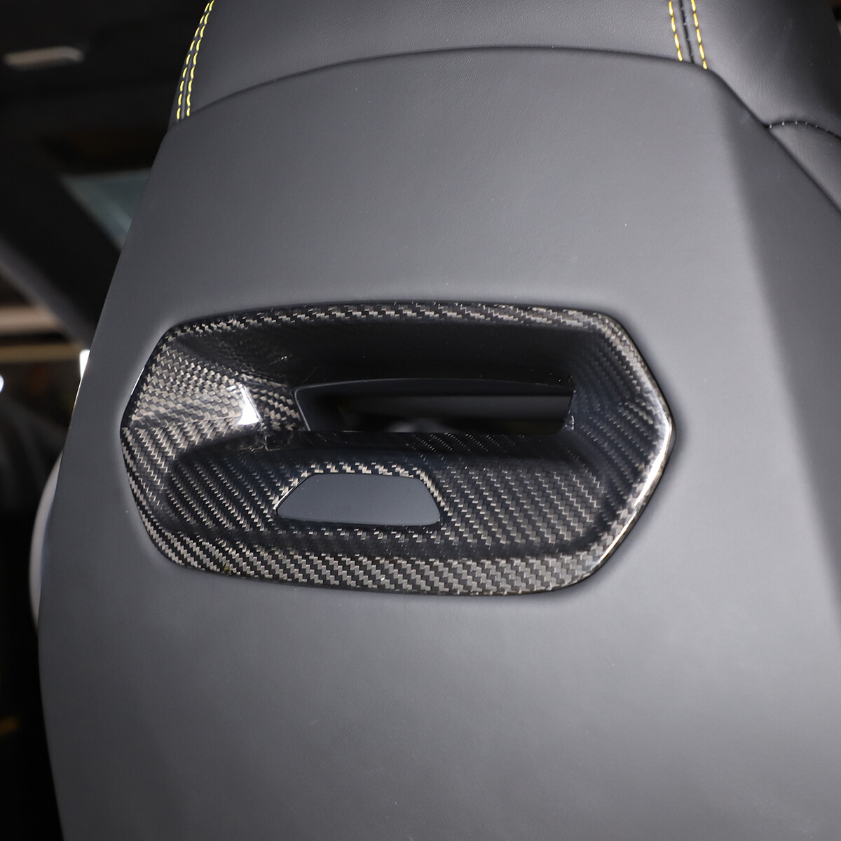 Real Carbon Fiber Seat Headrest Front Rear Trim For Lamborghini URUS 18-23 US