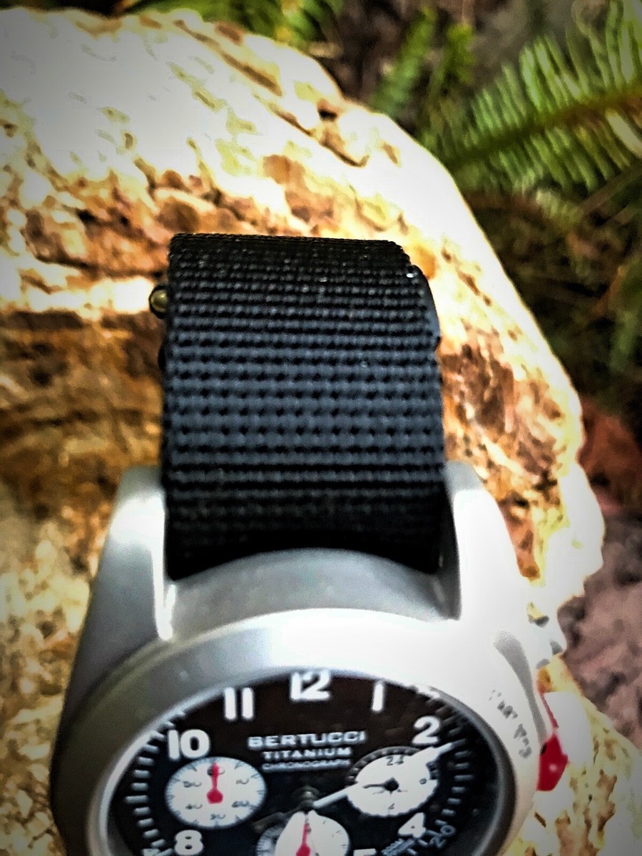 Bertucci A-11T Americana Field Chronograph Black Nylon Band Men's