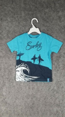Tuc Tuc Boys Sz 4 Kids Collection Surf Club T Shirt Blue NWT Beach Summer Waves
