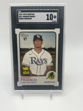 2022 Topps Heritage Wander Franco Rookie Error SSP Blank Back 1:9,506 SGC 10