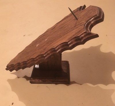 Spud's Wood Working Deer European Skull Mount Wall Pedestal (Dark Oak