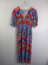 Finery  Emily Dress V-Neck Multicolored Print Maxi Size 12 NEW F2