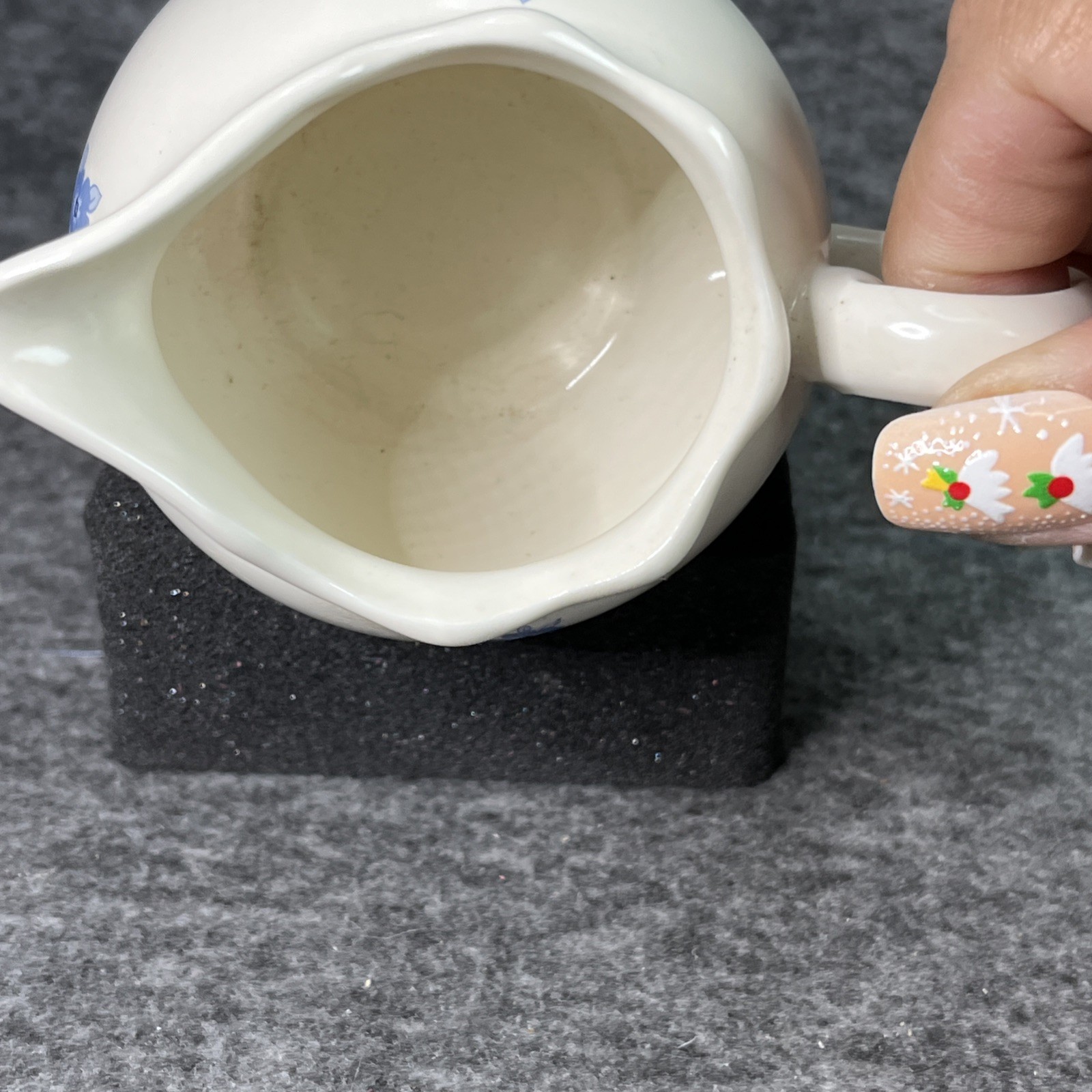 Crowning Touch Somerset Garden Creamer & Sugar Blue Roses 1980-90’s