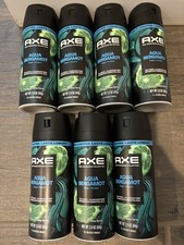 7 Pack AXE Fine Fragrance Collection Premium Body Spray Aqua Bergamot 2.9oz Each