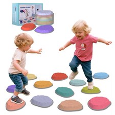 Stepping Stones for Kids, 12 PCS Balance Stepping Stones for Toddlers, Non-Sl...
