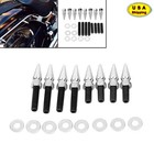 Chrome Rear Fender Spike Bolt Screws & Washers Fit For Harley Softail Slim FLS