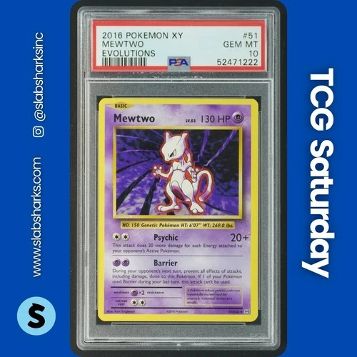 2016 POKEMON XY EVOLUTIONS #51/108 MEWTWO PSA 10