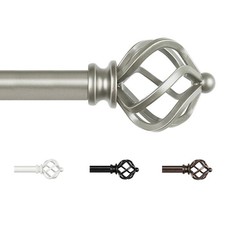 KAMANINA Pali per Tende Estensibili Argento Antico 80-218CM,