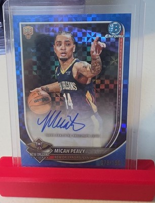 2025-26 Bowman - Chrome Autographs Micah Peavy #BCA-MP Blue X-Fractor /150 
