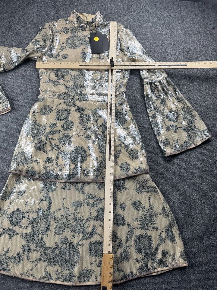 Cynthia Rowley Womens Dress 2 Sequin Michelle Printed Party NWT $595 - Image 4 of 4