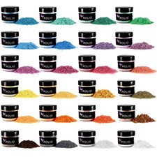 Mica Pearlescent Color Pigment - Art Set for Resin Epoxy - for Soap Making, N...