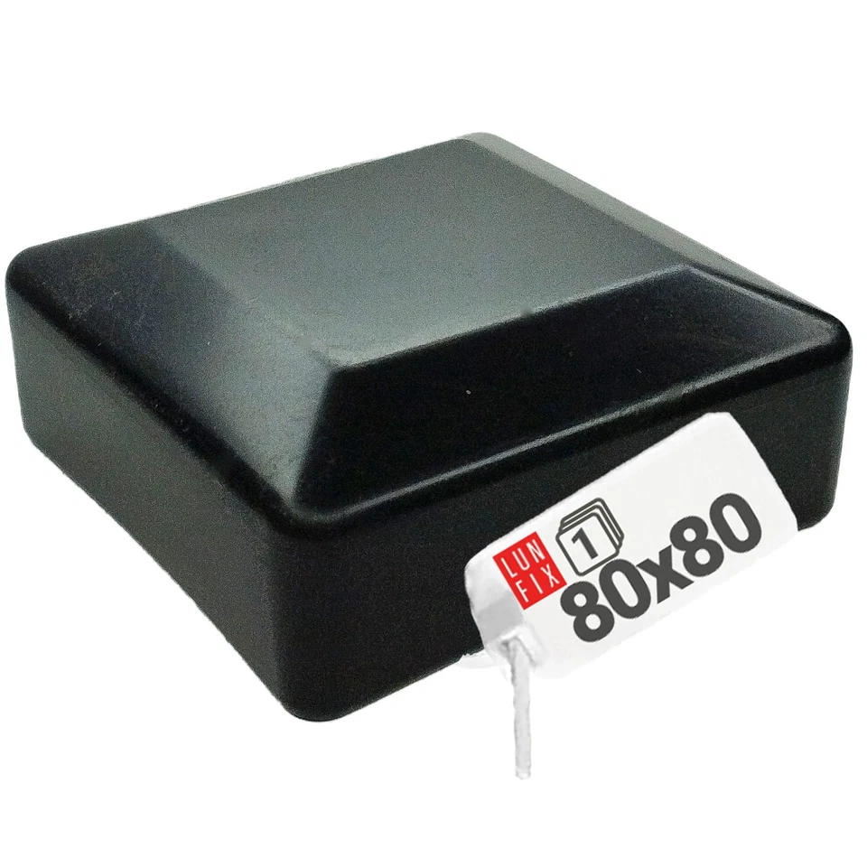 Capuchon de poteau noir 80 x 80 mm capuchon de cl_ture carr_ - Photo 1/4