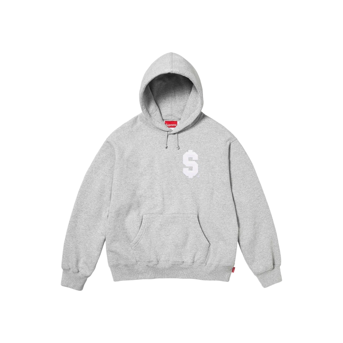 Sweat à capuche Supreme $ gris bruyère   24SS